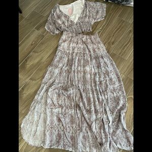 Blush 2 pc maxi skirt set